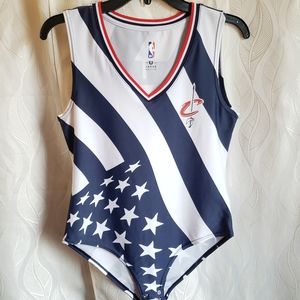 NBA Cavaliers Flag Vneck Tank Bodysuit